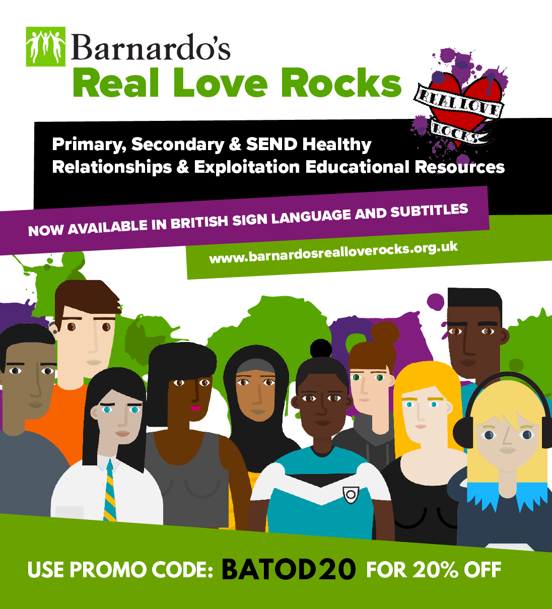 Barnardos Real Love Rocks advert